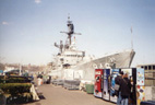 A decent view of the Edson, about the only full shot I could get of the ship because of construction.