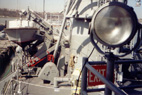 Looking aft to the boat handling area.  Note the aft funnel to the right.