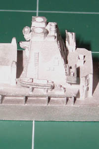 Close-up on amidships detailing